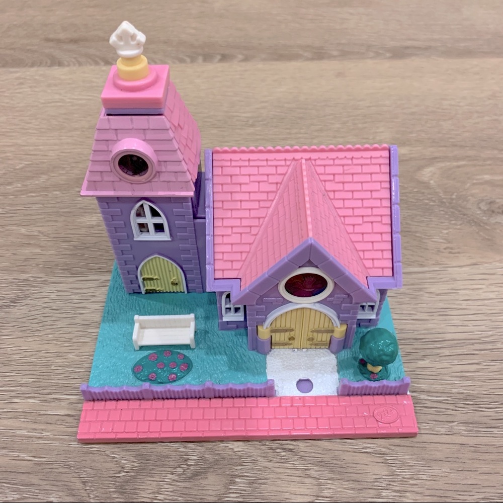Polly Pocket Light Up Wedding Chapel 1993 Complete